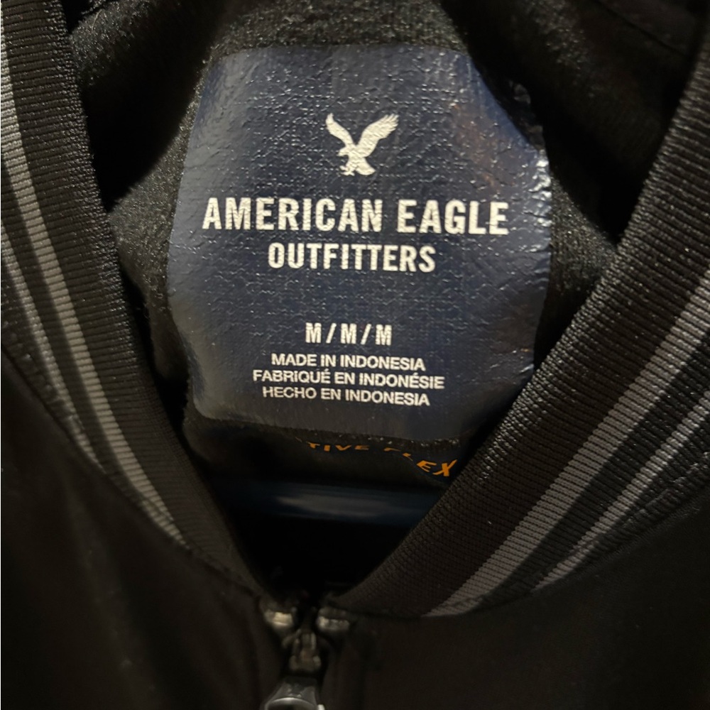 American Eagle Black Zip-Up Jacket Y2K - Picture 3 of 3